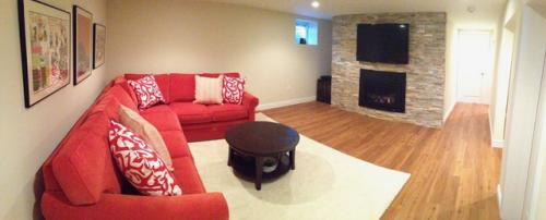 basement renovation living